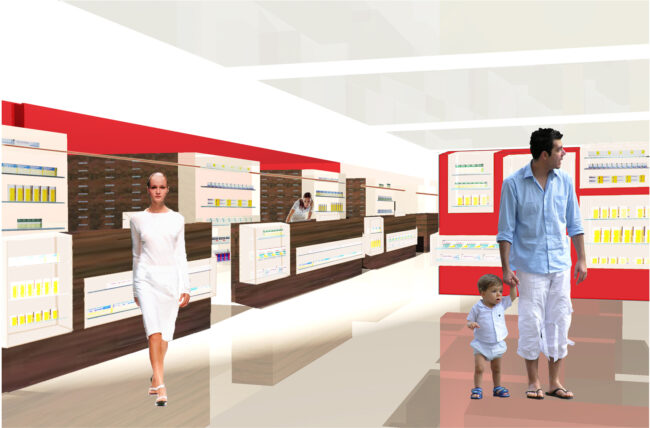 Innenarchitektur 3D Visualisierung Hamburger Senator Apotheke