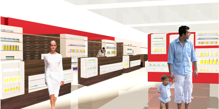 Innenarchitektur 3D Visualisierung Hamburger Senator Apotheke
