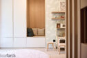 Lisas Fardi Lieblings Aufgabe: Kinderzimmer. Neben einem Hochbett entwarf sie einen Einbauschrank mit einer Sitznische sowie einen Schreibtisch.